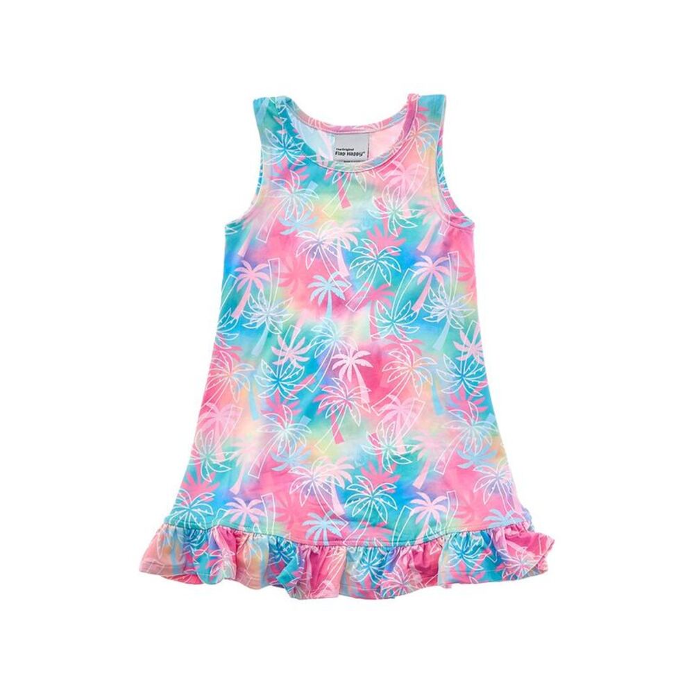 Flap Happy Girls Printed Dress, Pink